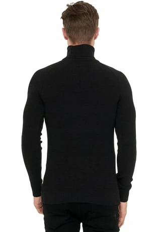 RUSTY NEAL Pullover Mit Stilvollem Hochkragen Schwarz 5 RUSTY NEAL Pullover Mit Stilvollem Hochkragen Schwarz – Bild 3