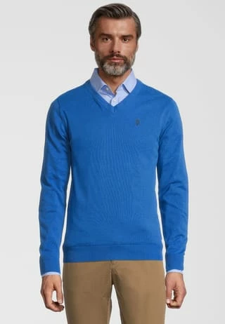 U.S. POLO ASSN. Pullover V-Ausschnitt Royal 4 U.S. POLO ASSN. Pullover V-Ausschnitt Royal – Bild 2