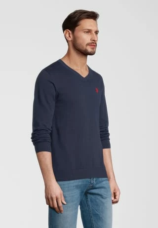 U.S. POLO ASSN. Strickpullover Pullover V-Ausschnitt Marine 5 U.S. POLO ASSN. Strickpullover Pullover V-Ausschnitt Marine – Bild 3