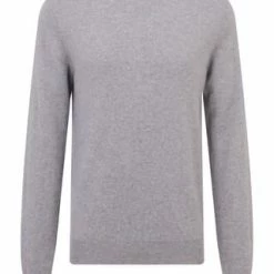GALERIA Cashmere Pullover, Rundhals-Ausschnitt, Breite Rippabschlüsse, Für Herren 05 HELLGRAU MEL.