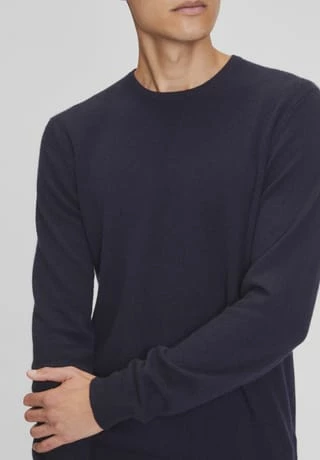 Cashmere Pullover, Rundhals-Ausschnitt, breite Rippabschlüsse, für Herren GALERIA Cashmere Pullover, Rundhals-Ausschnitt, Breite Rippabschlüsse, Für Herren 04 NAVY -Galeria Geschäft unnamed file 2425
