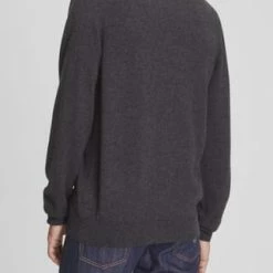 GALERIA Cashmere Pullover, Rundhals-Ausschnitt, Breite Rippabschlüsse, Für Herren 01 ANTHRAZIT MEL. -Galeria Geschäft unnamed file 2434