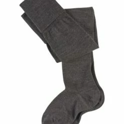 FALKE Striggings Strick-Overknees, Schurwolle-Baumwoll-Mix, Für Damen 3089 ANTHRA.MELANGE