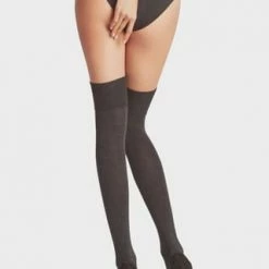 FALKE Striggings Strick-Overknees, Schurwolle-Baumwoll-Mix, Für Damen 3089 ANTHRA.MELANGE -Galeria Geschäft unnamed file 255