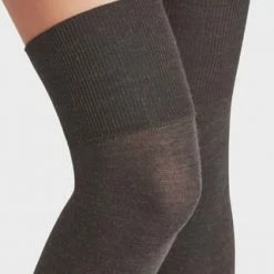 FALKE Striggings Strick-Overknees, Schurwolle-Baumwoll-Mix, Für Damen 3089 ANTHRA.MELANGE -Galeria Geschäft unnamed file 257