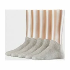 ESPRIT Sneakersocken, 5er-Pack, Einfarbig, Für Damen Grau