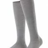 FALKE Softmerino Kniestrümpfe, Merinowolle, Verstärkte Belastungszonen, Für Damen 3830 LIGHT GREY -Galeria Geschäft unnamed file 452