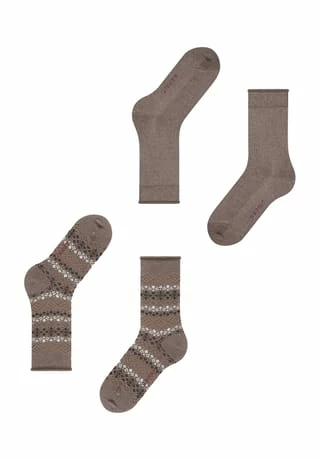 ESPRIT Socken, 2er-Pack, Streifen, Für Damen 4770 NUT MEL. 5 ESPRIT Socken, 2er-Pack, Streifen, Für Damen 4770 NUT MEL. – Bild 3