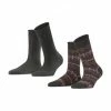 ESPRIT Socken, 2er-Pack, Streifen, Für Damen 5106 BROWN MEL. -Galeria Geschäft unnamed file 59