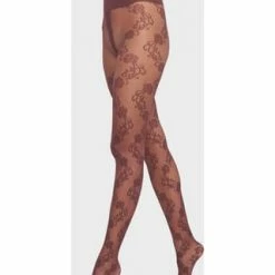 OROBLÙ Strumpfhose "Lovely Tights", 15 Den, Stickerei, Für Damen 31T BORDEAUX 11