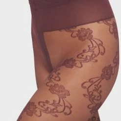 OROBLÙ Strumpfhose "Lovely Tights", 15 Den, Stickerei, Für Damen 31T BORDEAUX 11 -Galeria Geschäft unnamed file 597