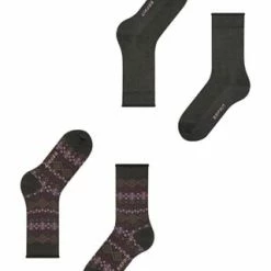 ESPRIT Socken, 2er-Pack, Streifen, Für Damen 5106 BROWN MEL. -Galeria Geschäft unnamed file 61