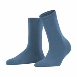 FALKE Cosy Wool Socken, Schurwolle-Kaschmir-Mix, Verstärkte Belastungszonen, Für Damen 6845 DUSTY BLUE