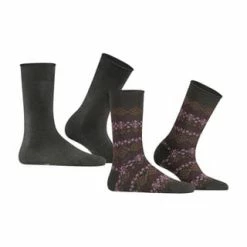 ESPRIT Socken, 2er-Pack, Streifen, Für Damen 5106 BROWN MEL. -Galeria Geschäft unnamed file 63