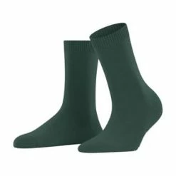 FALKE Cosy Wool Socken, Schurwolle-Kaschmir-Mix, Verstärkte Belastungszonen, Für Damen 7441 HUNTER GREEN