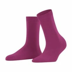 FALKE Cosy Wool Socken, Schurwolle-Kaschmir-Mix, Verstärkte Belastungszonen, Für Damen 8390 BERRY