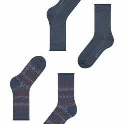 ESPRIT Socken, 2er-Pack, Streifen, Für Damen 6688 DARK BLUE ME -Galeria Geschäft unnamed file 66