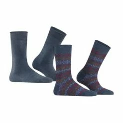 ESPRIT Socken, 2er-Pack, Streifen, Für Damen 6688 DARK BLUE ME -Galeria Geschäft unnamed file 68