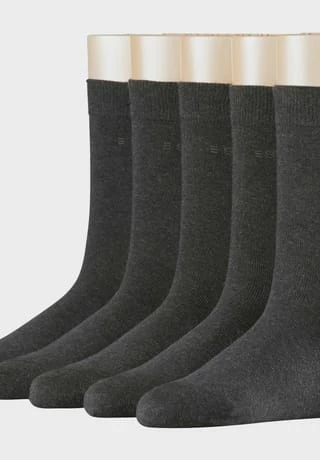 ESPRIT Socken, 5er Pack, "Solid Essential", Einfarbig, Für Damen 3080 ANTHRA.MEL 6 ESPRIT Socken, 5er Pack, "Solid Essential", Einfarbig, Für Damen 3080 ANTHRA.MEL – Bild 4