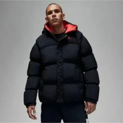 JORDAN Steppjacke Jumpman Essentiell Puffer Imprägnierung,Reißverschluss,Reißverschluss-Tasche Herren Black-fire Red-fire Red -Galeria Geschäft unnamed file 870