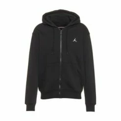 JORDAN Sweatjacke Essential Kordelzug,Reißverschluss,Taschen Herren Black-white