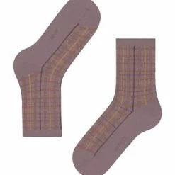 ESPRIT Kurzsocken, Geripptes Bündchen, Kariert, Für Damen 8124 GRAPESHAKE -Galeria Geschäft unnamed file 91